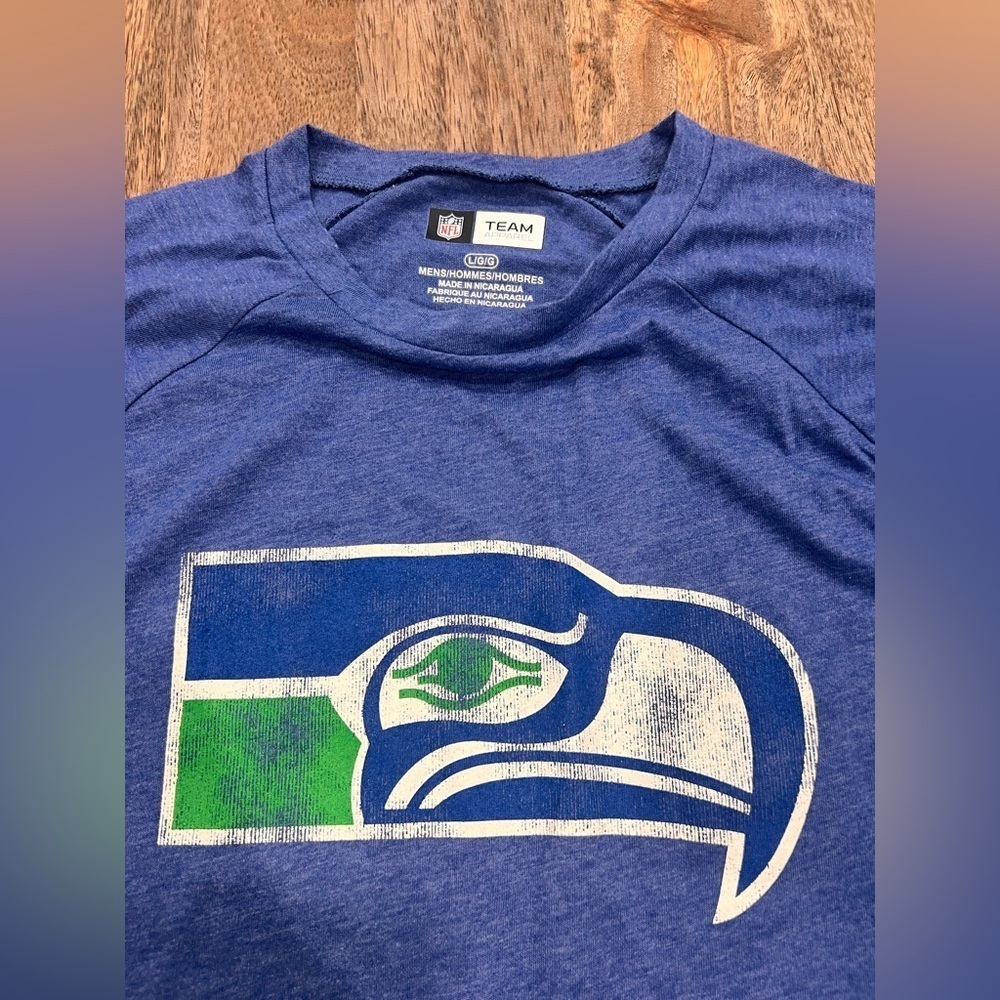 Seattle Seahawks Blue Long Sleeve Shirt NWOT - Picture 2 of 5